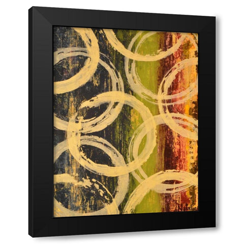 Rings of Engagement II Black Modern Wood Framed Art Print by Avondet, Natalie