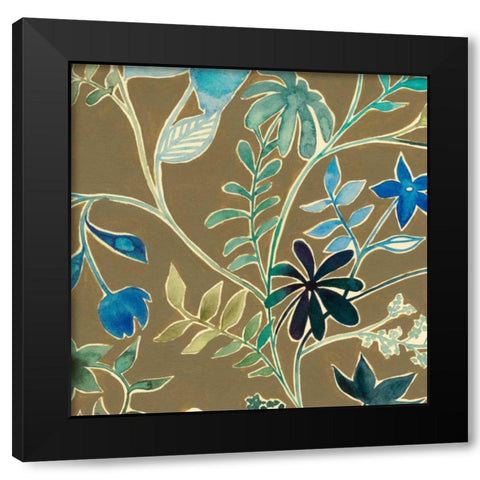Flower Garland IV Black Modern Wood Framed Art Print by Popp, Grace