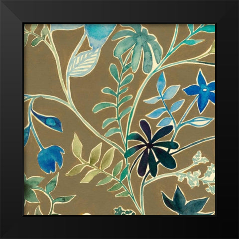 Flower Garland IV Black Modern Wood Framed Art Print by Popp, Grace