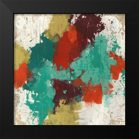 Kaleidoscope Signals I Black Modern Wood Framed Art Print by Vess, June Erica