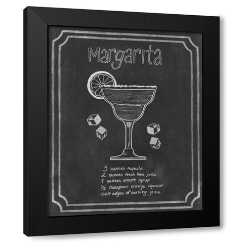 Chalkboard Cocktails IV Black Modern Wood Framed Art Print with Double Matting by Popp, Grace