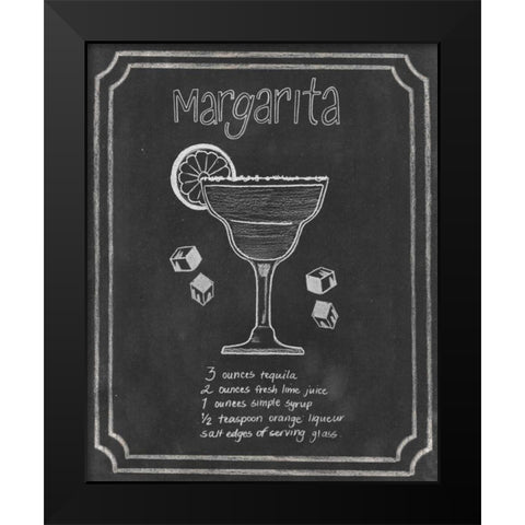 Chalkboard Cocktails IV Black Modern Wood Framed Art Print by Popp, Grace