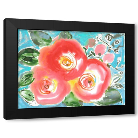 Bed of Roses II Black Modern Wood Framed Art Print by Minasian, Julia