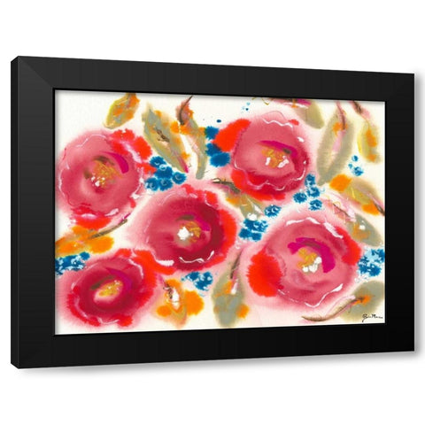 Bed of Roses III Black Modern Wood Framed Art Print with Double Matting by Minasian, Julia