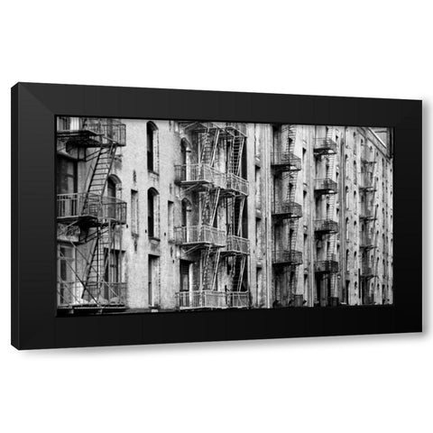NY Scenes III Black Modern Wood Framed Art Print with Double Matting by Pica, Jeff