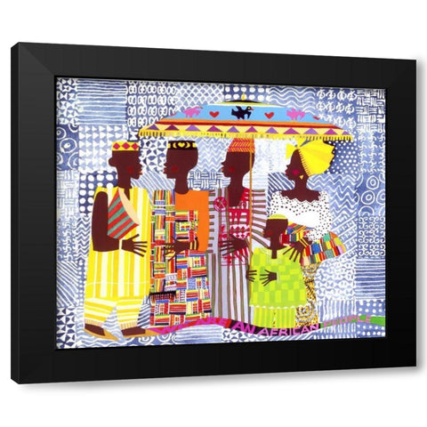 We Are African People Black Modern Wood Framed Art Print by Honeywood, Varnette