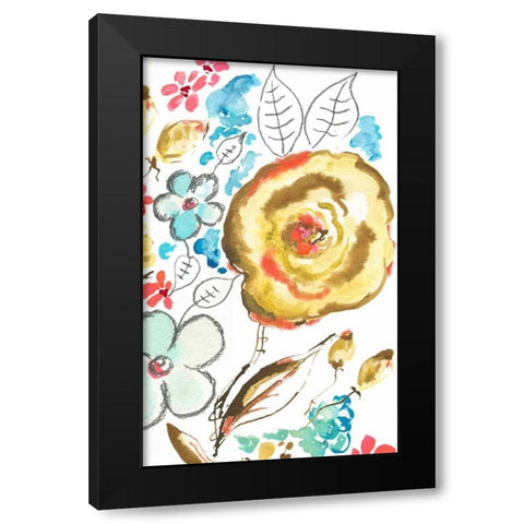 Sussex Garden II Black Modern Wood Framed Art Print with Double Matting by Minasian, Julia