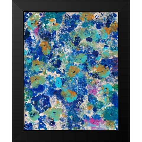 Floral Bright I Black Modern Wood Framed Art Print by OToole, Tim