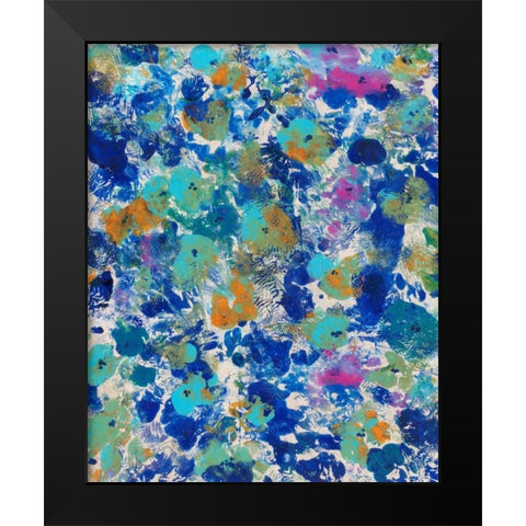 Floral Bright II Black Modern Wood Framed Art Print by OToole, Tim