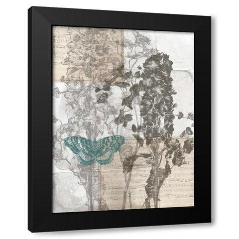 A Touch of Teal I Black Modern Wood Framed Art Print by Goldberger, Jennifer