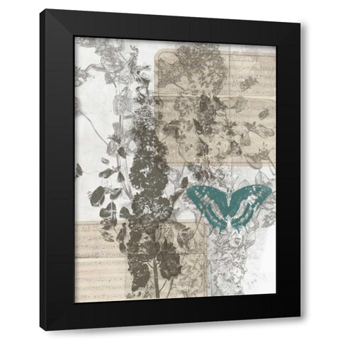 A Touch of Teal II Black Modern Wood Framed Art Print with Double Matting by Goldberger, Jennifer