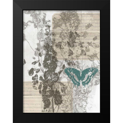 A Touch of Teal II Black Modern Wood Framed Art Print by Goldberger, Jennifer