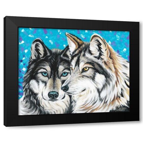 Grey Wolf I Black Modern Wood Framed Art Print by Vitaletti, Carolee