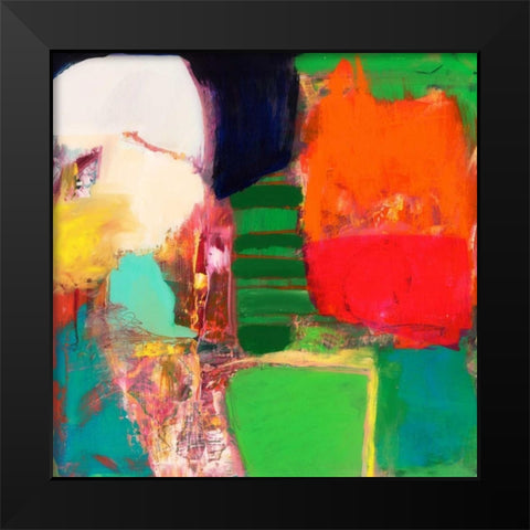 Heart Chambers Black Modern Wood Framed Art Print by Fuchs, Jodi