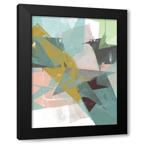 Color Patches I Black Modern Wood Framed Art Print with Double Matting by Goldberger, Jennifer