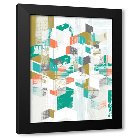 Box Grid II Black Modern Wood Framed Art Print by Goldberger, Jennifer