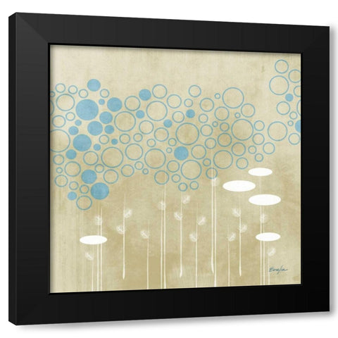 Summer Crest I Black Modern Wood Framed Art Print with Double Matting by Evelia Designs