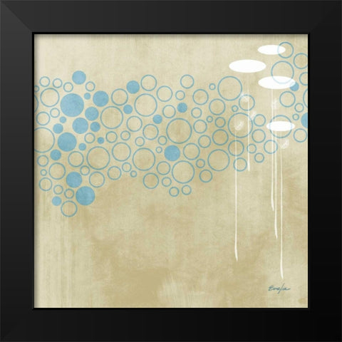 Summer Crest II Black Modern Wood Framed Art Print by Evelia Designs