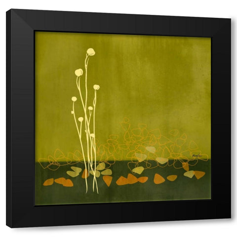 River Rocks I Black Modern Wood Framed Art Print by Evelia Designs