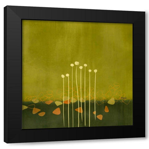 River Rocks II Black Modern Wood Framed Art Print by Evelia Designs
