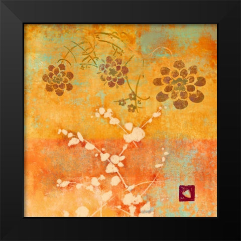 Ginger Fall I Black Modern Wood Framed Art Print by Evelia Designs