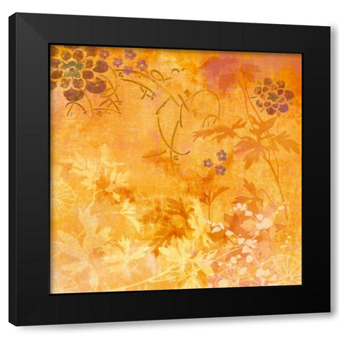 Ginger Fall II Black Modern Wood Framed Art Print by Evelia Designs