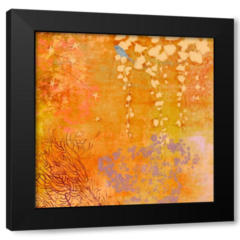 Ginger Fall III Black Modern Wood Framed Art Print with Double Matting by Evelia Designs