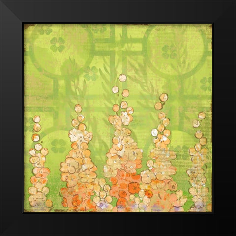 English Tea Garden I Black Modern Wood Framed Art Print by Evelia Designs