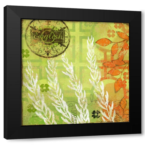 English Tea Garden II Black Modern Wood Framed Art Print by Evelia Designs