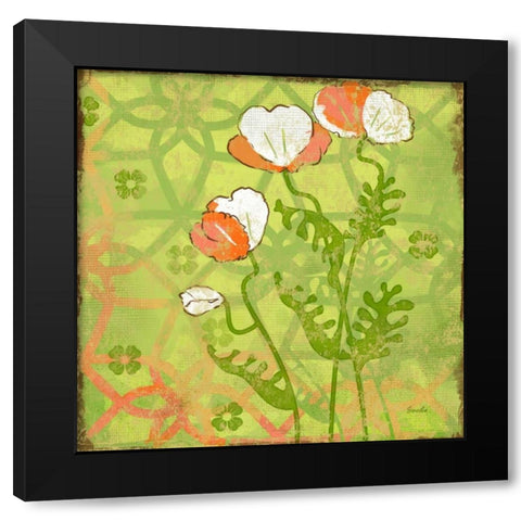 English Tea Garden IV Black Modern Wood Framed Art Print by Evelia Designs