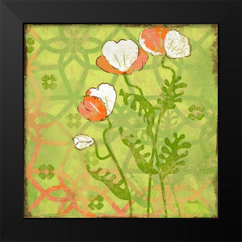 English Tea Garden IV Black Modern Wood Framed Art Print by Evelia Designs