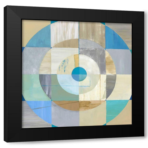 Circle Center I Black Modern Wood Framed Art Print with Double Matting by Joy, Julie