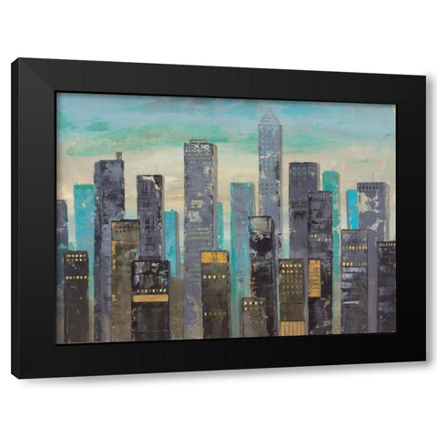 Urban Lights II Black Modern Wood Framed Art Print with Double Matting by Joy, Julie
