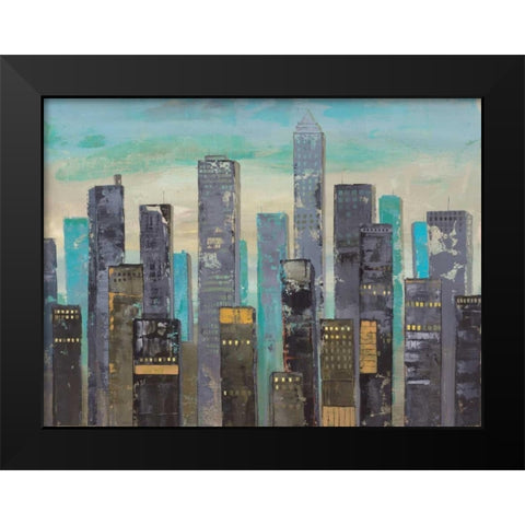 Urban Lights II Black Modern Wood Framed Art Print by Joy, Julie