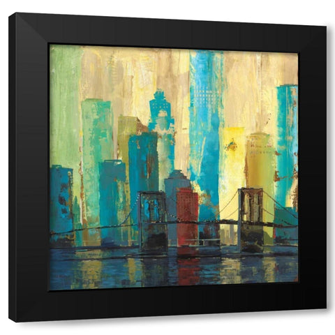 City Connection II Black Modern Wood Framed Art Print by Joy, Julie