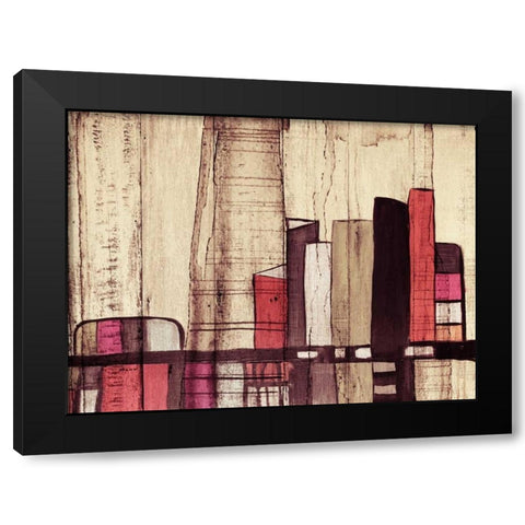 Inner City I Black Modern Wood Framed Art Print with Double Matting by Orlov, Irena