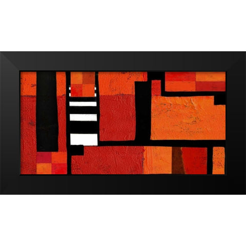 Being There I Black Modern Wood Framed Art Print by Orlov, Irena