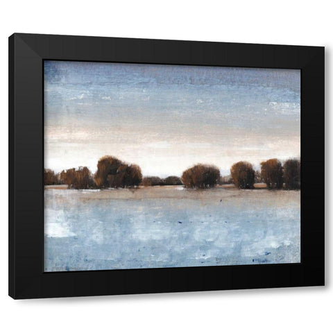 Distant Treeline I Black Modern Wood Framed Art Print with Double Matting by OToole, Tim