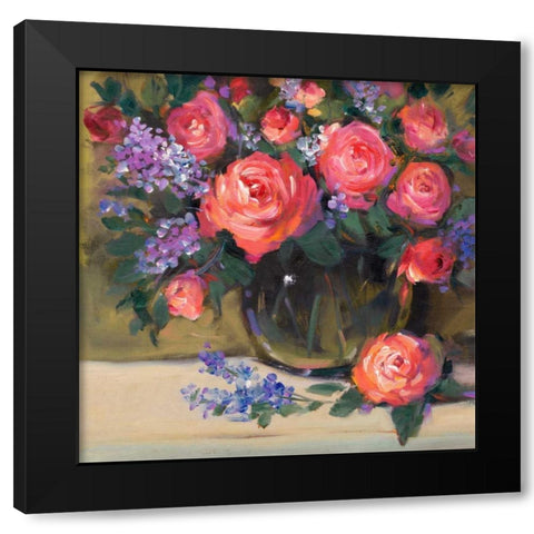 Floral Still Life I Black Modern Wood Framed Art Print by OToole, Tim