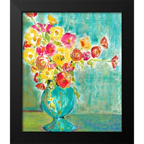 Pastel Vase I Black Modern Wood Framed Art Print by Minasian, Julia