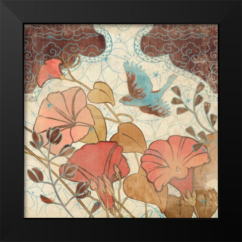 Spice and Whimsy I Black Modern Wood Framed Art Print by Evelia Designs