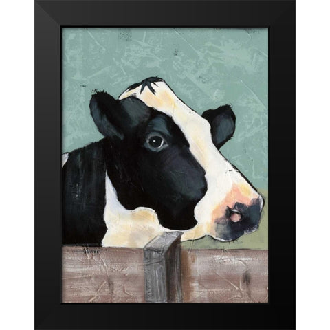 Holstein Cow I Black Modern Wood Framed Art Print by Reynolds, Jade