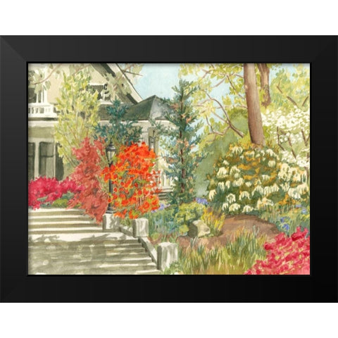 Plein Air Garden I Black Modern Wood Framed Art Print by Miller, Dianne