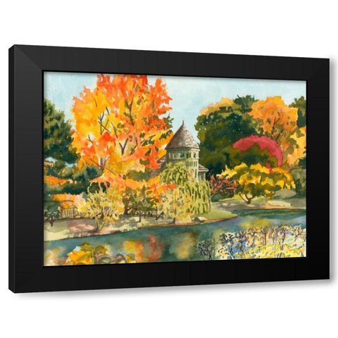 Plein Air Garden II Black Modern Wood Framed Art Print with Double Matting by Miller, Dianne