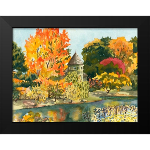 Plein Air Garden II Black Modern Wood Framed Art Print by Miller, Dianne
