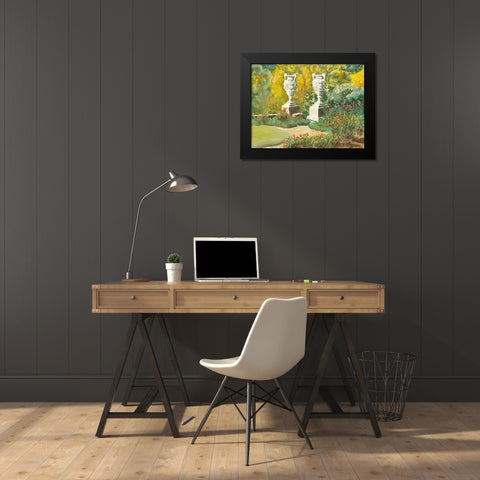 Plein Air Garden V Black Modern Wood Framed Art Print by Miller, Dianne