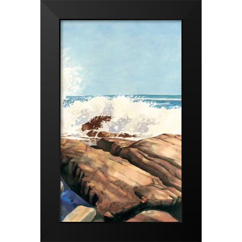 Sea Spray II Black Modern Wood Framed Art Print by Miller, Dianne