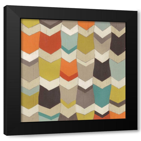 Pattern Undulation I Black Modern Wood Framed Art Print by Vess, June Erica