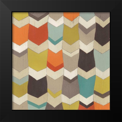 Pattern Undulation I Black Modern Wood Framed Art Print by Vess, June Erica