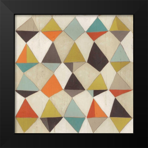 Pattern Undulation III Black Modern Wood Framed Art Print by Vess, June Erica